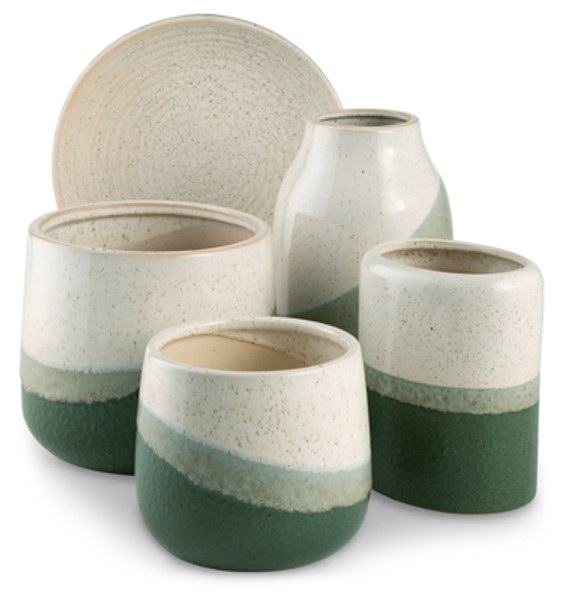 Ashley Gentset Green Cream Accessory Set (Set of 5)