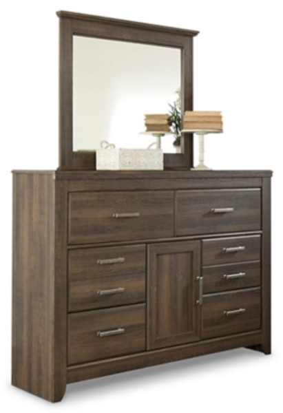 Ashley Juararo Dark Brown Dresser and Mirror