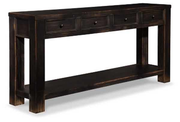 Ashley Gavelston Black Sofa/Console Table