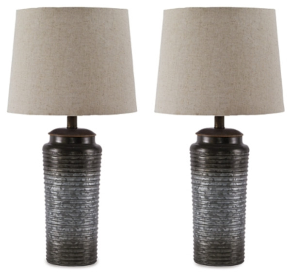 Ashley Norbert Gray Table Lamp (Set of 2)