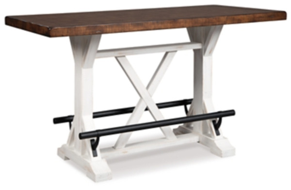 Ashley Valebeck White Brown Counter Height Dining Table