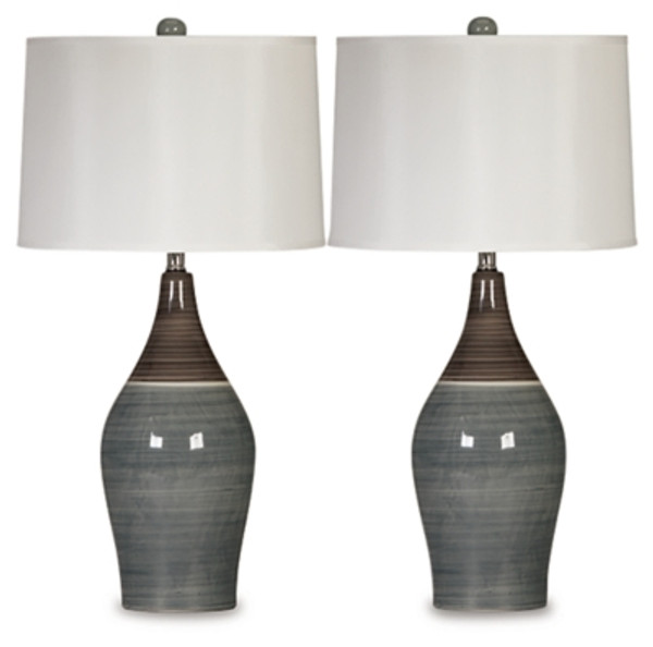 Ashley Niobe Multi Gray Table Lamp (Set of 2)