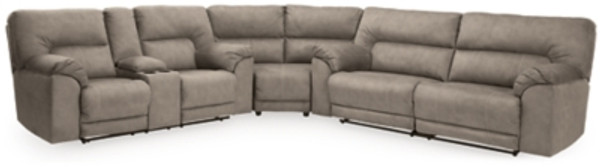Benchcraft Cavalcade Slate 3-Piece Reclining Sectional