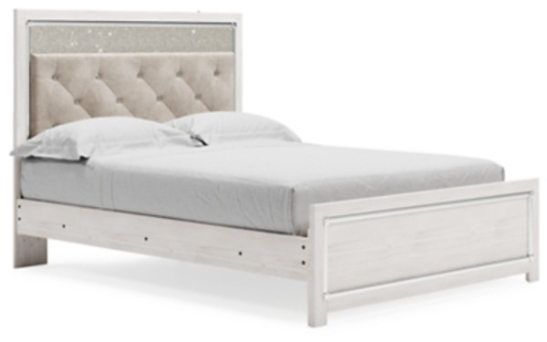 Ashley Altyra White Queen Platform Panel Bed