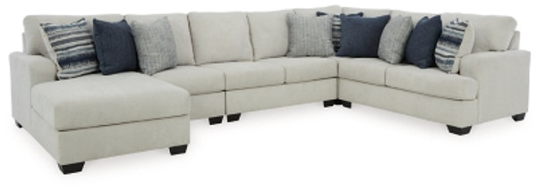 Benchcraft Lowder Stone 5-Piece Sectional with LAF Chaise / RAF Loveseat