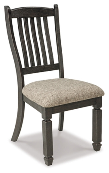 Ashley Tyler Creek Black Grayish Brown Upholstered Dining Room Chair (Set of 2)