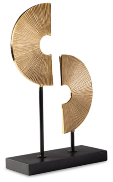 Ashley Berrnette Gold Finish Black Sculpture