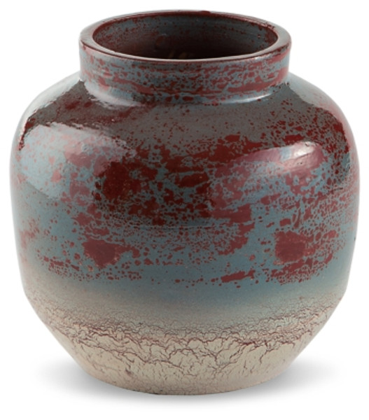 Ashley Turkingsly Spice Teal Antique White 12" H Vase