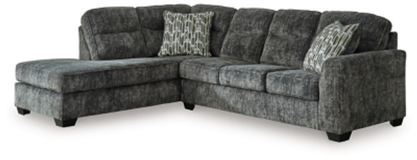 Ashley Lonoke Gunmetal 2-Piece Sectional with Chaise