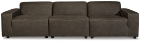 Ashley Allena Gunmetal 3-Piece Sectional Sofa