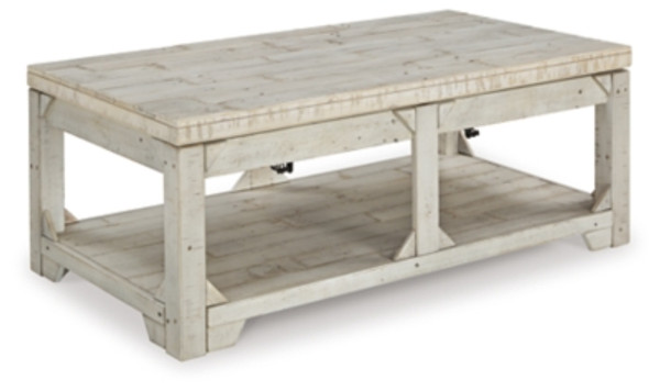 Ashley Fregine Whitewash Coffee Table with Lift Top