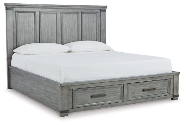 Ashley Russelyn Gray California King Storage Bed