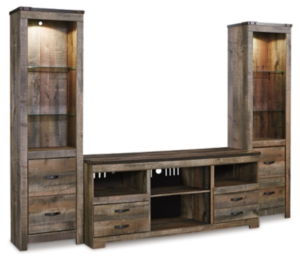 Ashley Trinell Brown 3-Piece Entertainment Center W446/24(2)/68