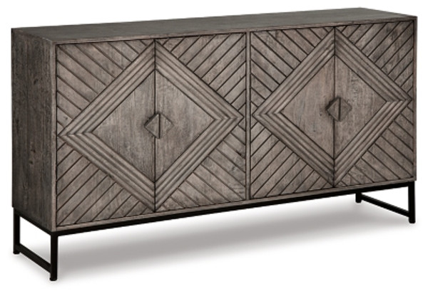 Ashley Treybrook Distressed Gray Accent Cabinet