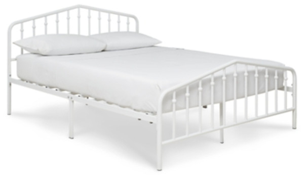 Ashley Trentlore White Queen Metal Bed