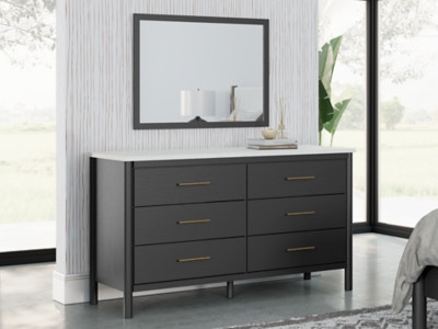 Ashley Cadmori Black White Dresser and Mirror on sale at Bargains and  Buyouts, serving Tri-County, West Chester and Winton Woods in Cincinnati, OH