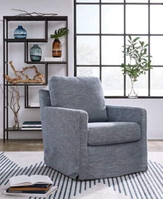 Ashley Nenana Next-Gen Nuvella Denim Swivel Glider Accent Chair on