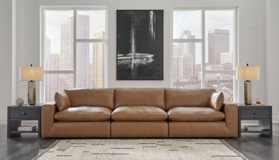 Ashley Emilia Caramel 3-Piece Sectional Sofa on sale at Bargains