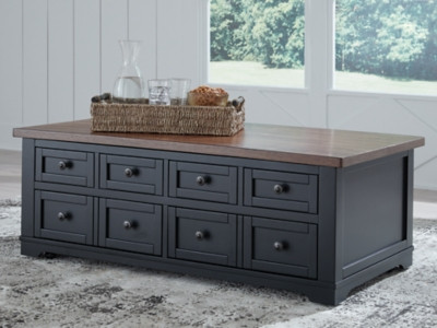 Ashley Wildenauer Brown Black Lift-Top Coffee Table on sale at