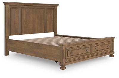 Ashley Vandenmore Medium Brown California King Panel Storage Bed