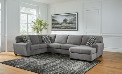Benchcraft Birkdale Court Gray 3-Piece Sectional with Chaise 32402