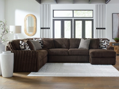 Ashley Midnight-Madness Onyx 4-Piece Sectional with Chaise on sale