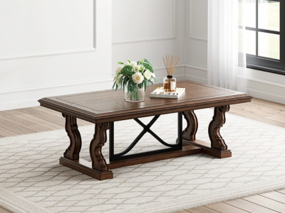 Ashley Maylee Dark Brown Coffee Table T647-1 on sale at Bargains