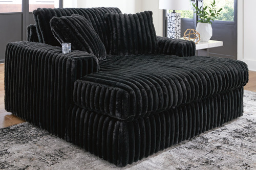 Ashley Midnight-Madness Onyx Oversized Chaise on sale at Bargains