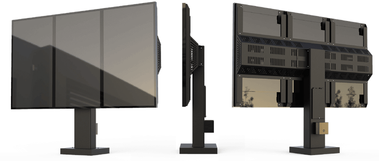 Drive-Thru | Triple Samsung 55" Menu Board Enclosure Pedestal
