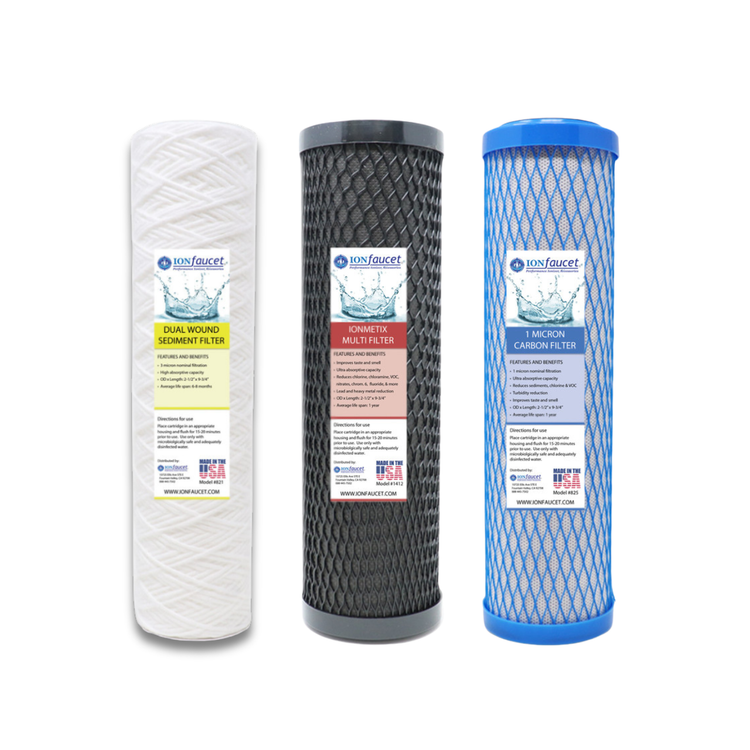 Dual Wound Filter, Ionmetix Multi FIlter, 1 Micron Carbon Block