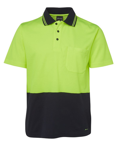 6NCCS_Hi Vis Non Cuff S/S Cotton Back Polo