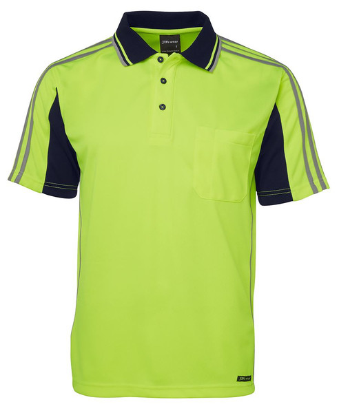 6AT4S_Hi Vis S/S Arm Tape Polo