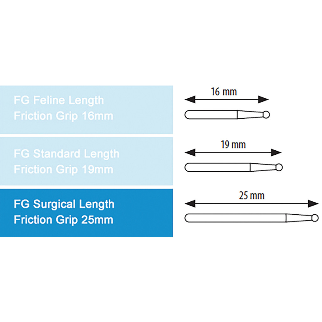 Dental Bur - Xcut Fissure Taper 701L - 25mm FG (surgical length
