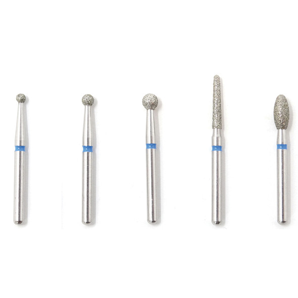 Dental Bur - Assorted Diamond Set - 19mm FG (standard length) - 5 pack