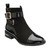 Lotus Black Bonnie Flat Ankle Boots