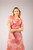 Mimi cowl printed long dress (pink)