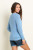 Wave Pointelle knitted cardigan (blue)