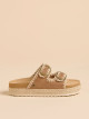 STITCHED PLATFORM SANDALS
