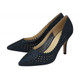 Lotus Navy & Diamante Viva Court Shoes