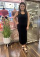 Adrianna sleeveless long knit dress (black)