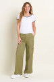 Wide Leg side pocket trouser (khaki)