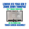 1 of 10-image for40 Pin QHD IPS LCD Touch Screen Assembly Lenovo ThinkPad X13 Yoga Gen 2 20W8