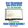 1 of 9-image forScreen Acer Chromebook Spin 514 Cp514-1h-r9p1 14" Laptop LCD Touch Screen Assembly