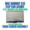 1 of 7-image for2.8K 14.0" WQXGA Touch LAPTOP LCD Screen Assembly MSI Summit E14 Flip EVO A13MT