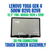 1 of 9-image forScreen Lenovo 500w Yoga 82vq0000ad 12.2" FHD+ Touch Screen Assembly