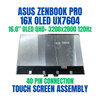 1 of 4-image forASUS PROART STUDIOBOOK 16 H7604JI-DS96T 3200x2000 16" 120hz oled Touch Screen Assembly