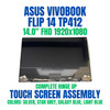 1 of 13-image forASUS VIVOBOOK FLIP TP412FA-DB34T 14.0" FHD Touch Screen Assembly Complete Hinge Up
