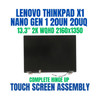 1 of 7-image forLenovo THINKPAD X1 NANO 20UN000KAU Touch Screen Assembly Complete Hinge UP