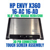 1 of 9-image forA01FWEA HP Envy 16-ac0044nw 16" FHD+ WUXGA 30 Pin Touch Screen Assembly
