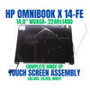 1 of 3-image forB00U2PA HP OmniBook X 14-fe0777QU 14.0" 2240x1400 Complete Hinge Up Touch Screen Assembly 2.2K